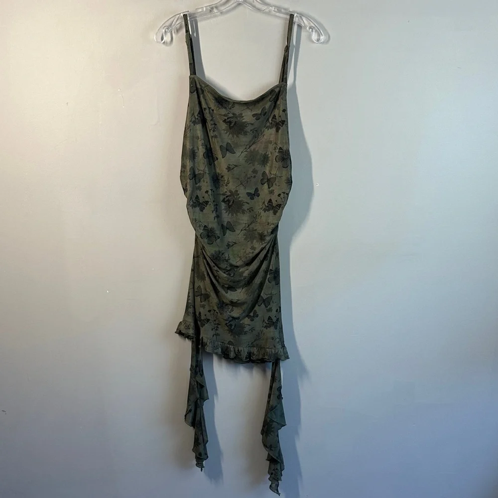 Hot Topic Thorn & Fable Mini Mesh Ruffle Butterfly Dress Size L Juniors - Picture 3 of 12